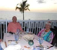 sunset dinner on the veranda at La Playa